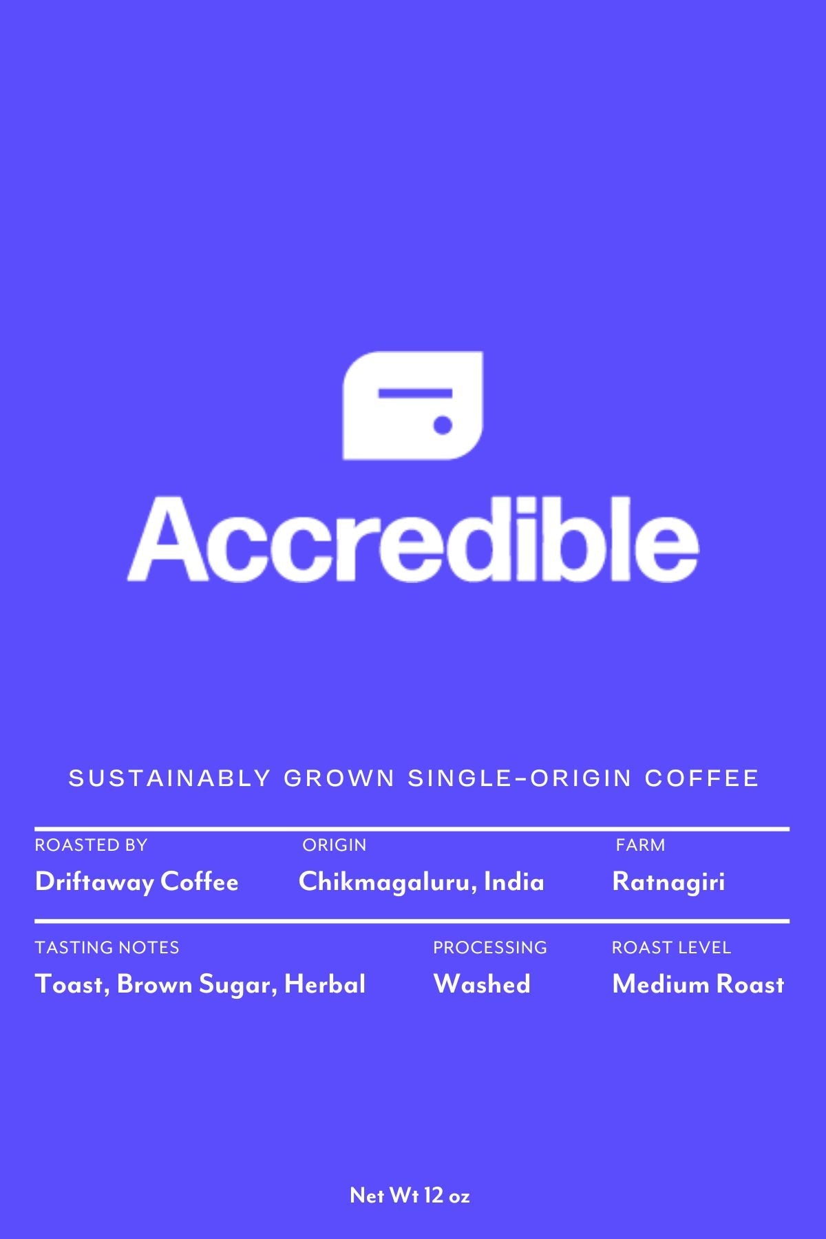 Accredible Private label - India Ratnagiri Washed - Freshly Roasted for Every Cup